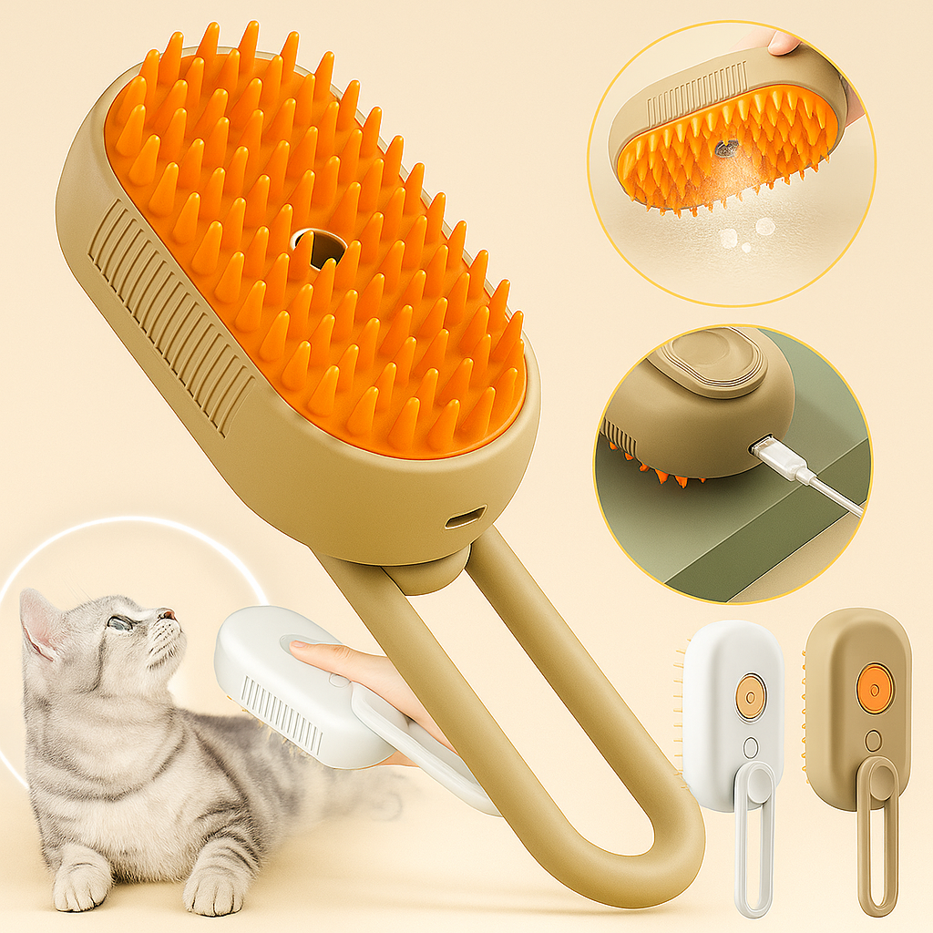 Rechargeable Pet Steam Brush